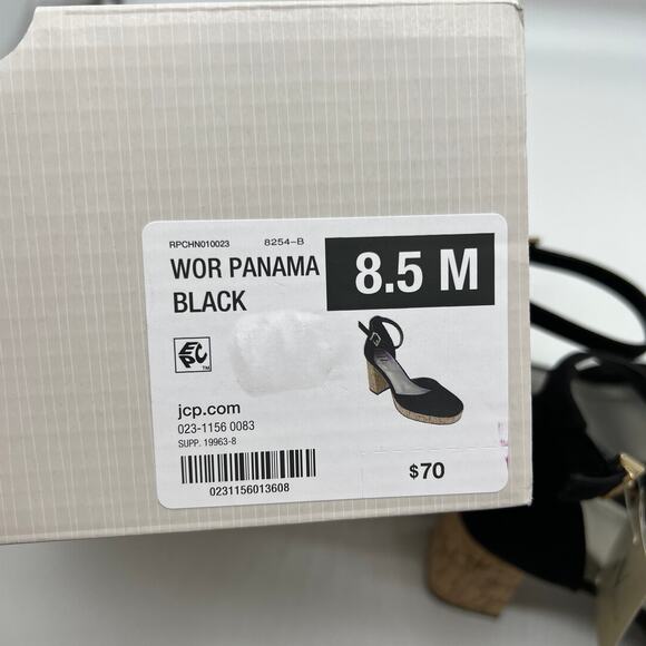 Worthington Womens Panama Block Heel Pumps Black Size 8.5M - Picture 10 of 11